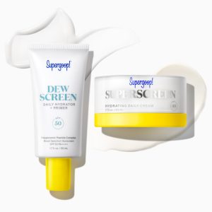 Dew Screen SPF 50: Supergoop! Dew Screen SPF 50 50ml - Daily Hydrator + Makeup Primer, Dewy Finish Sunscreen