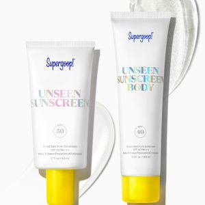 Body Sunscreen: Supergoop! Unseen Sunscreen Body SPF 40 100ml - Invisible, Weightless Body Sunscreen, Water & Sweat Resistant